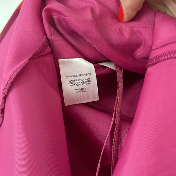 JONES NEW YORK 100% silk fit and flare hibiscus dress - Picture 8 of 8